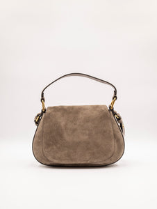 Mini Bag Coccinelle Sole in Suede Taupe