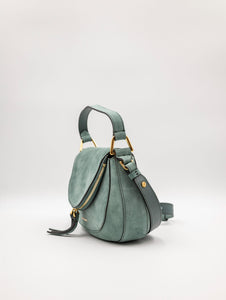 Mini Bag Coccinelle Sole in Suede Verde