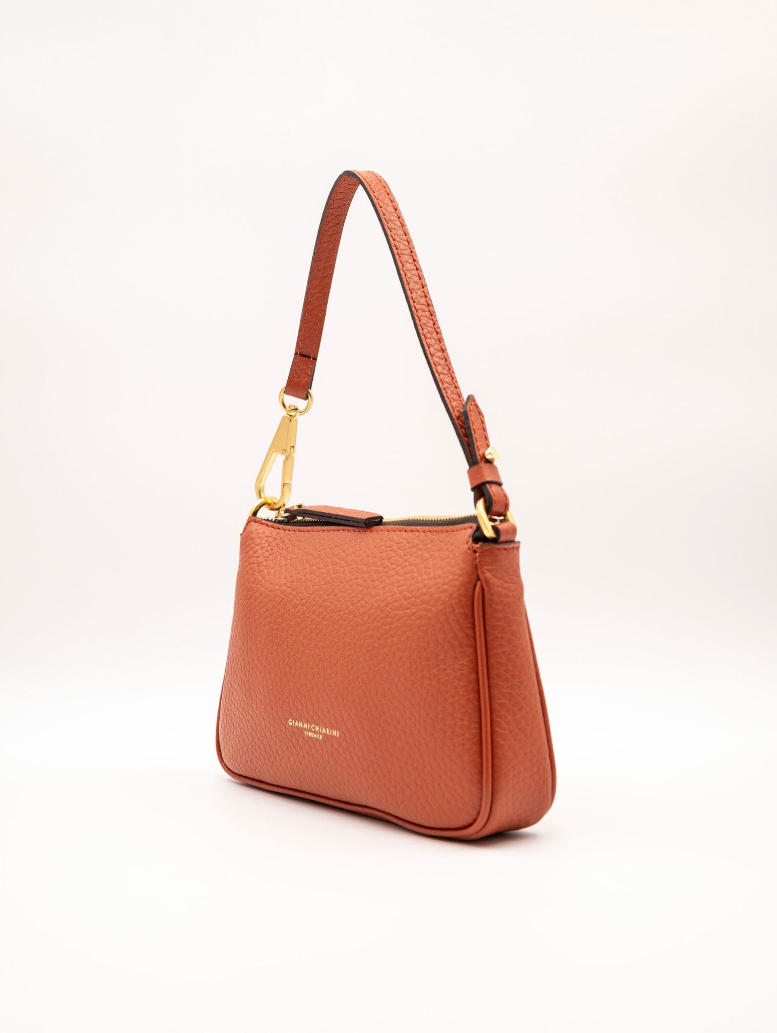 Minibag Brooke Gianni Chiarini In Pelle Martellata Arancio