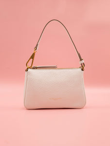 Minibag Brooke Gianni Chiarini In Pelle Martellata Bianca