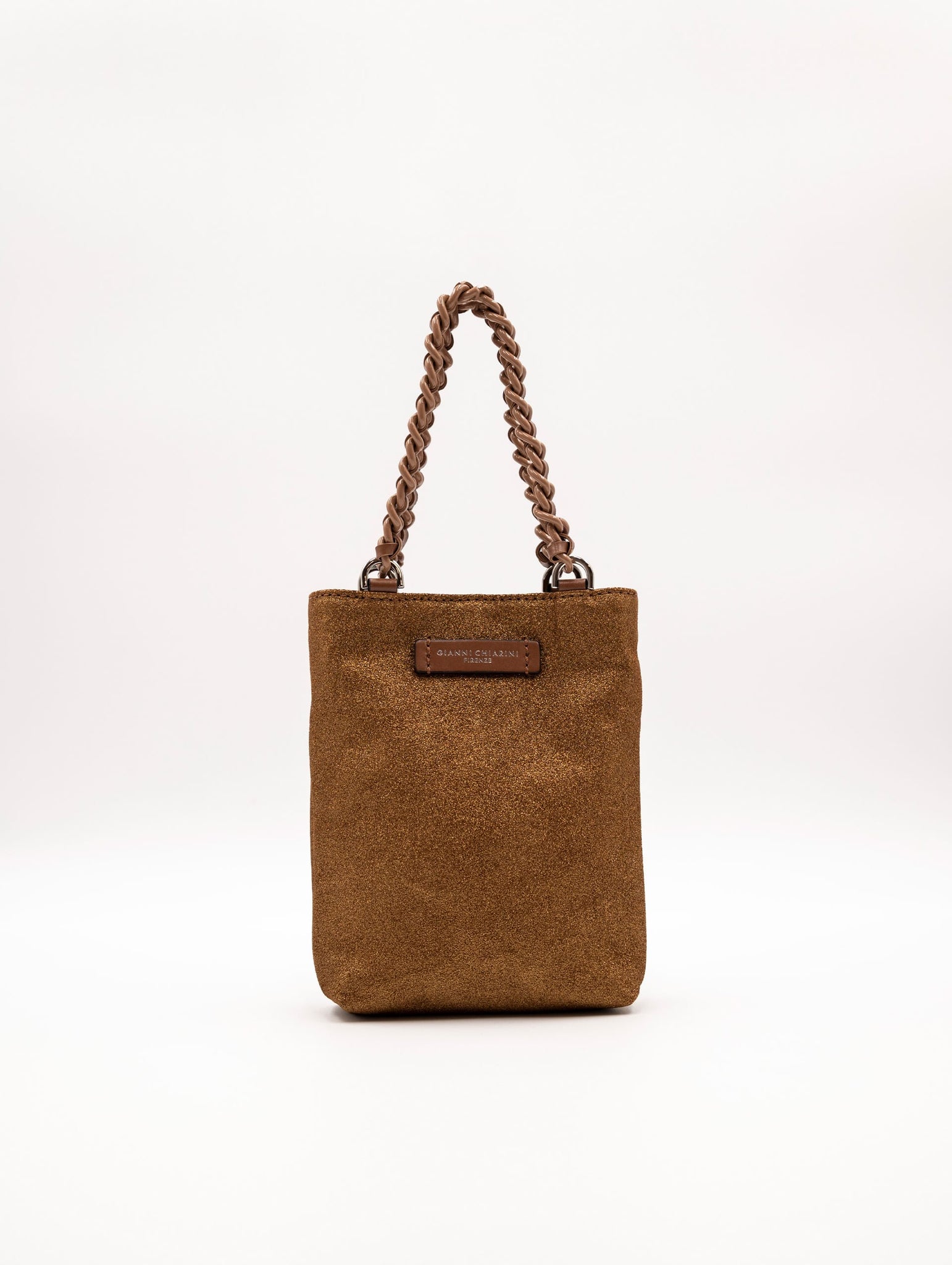 Minibag Camilla Gianni Chiarini in Pelle Lurex Cognac