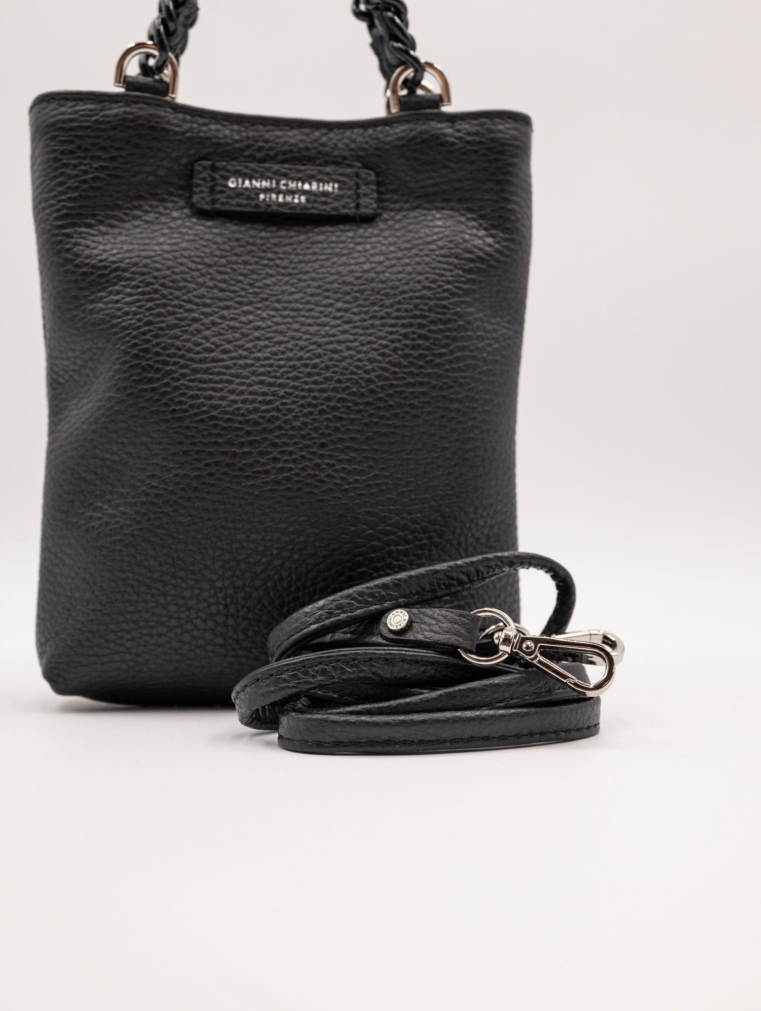 Minibag Camilla Gianni Chiarini in Pelle Martellata Nera