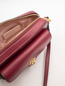 Minibag Coccinelle Beat in Pelle Martellata Rosso