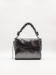 Minibag Coccinelle Boheme Shiny Goat Nero