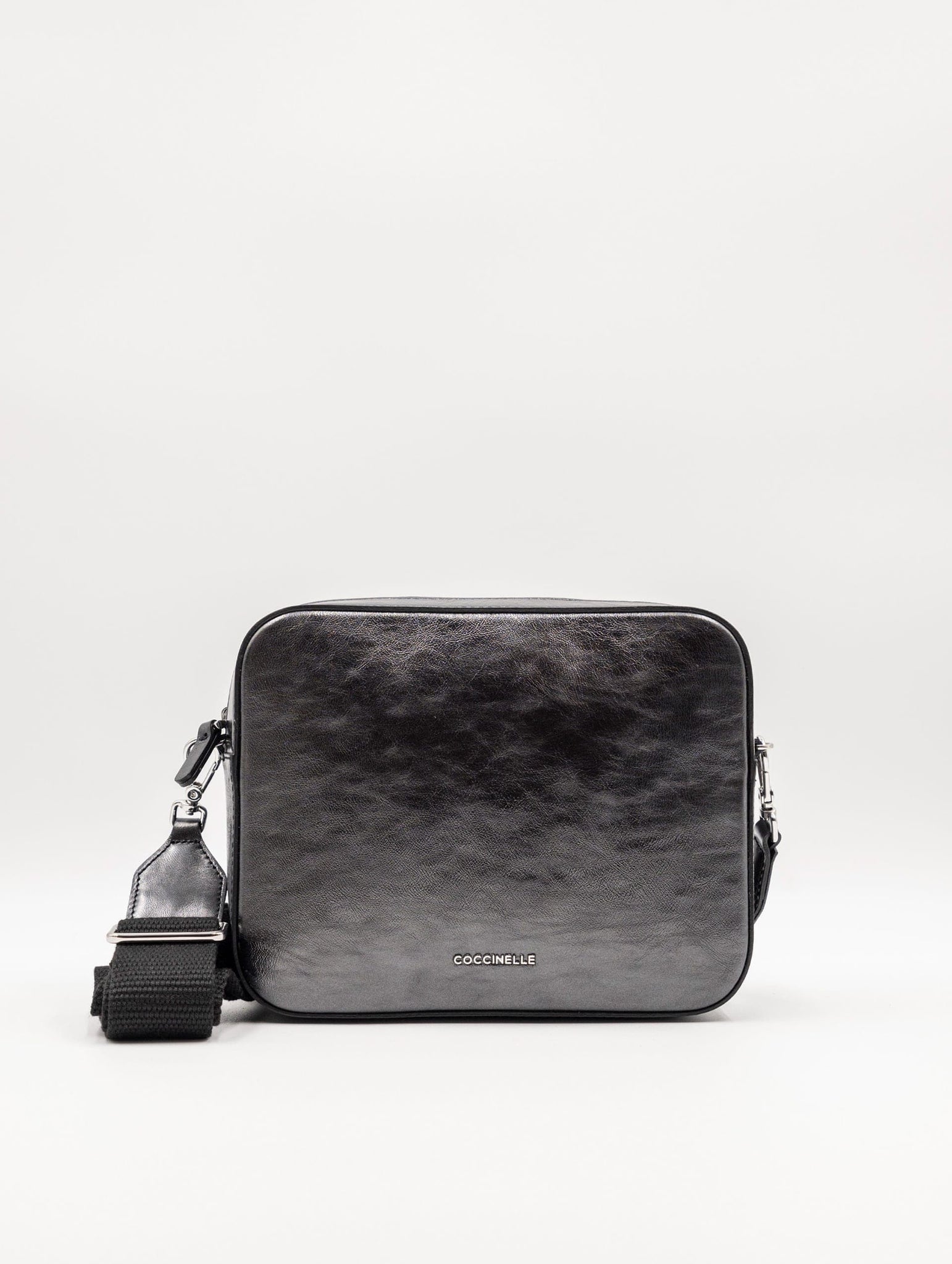 Minibag Coccinelle Shiny Goat Nera