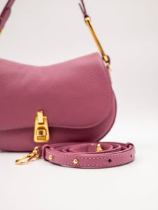 Minibag Magie Soft Coccinelle in Pelle Martellata Rosa