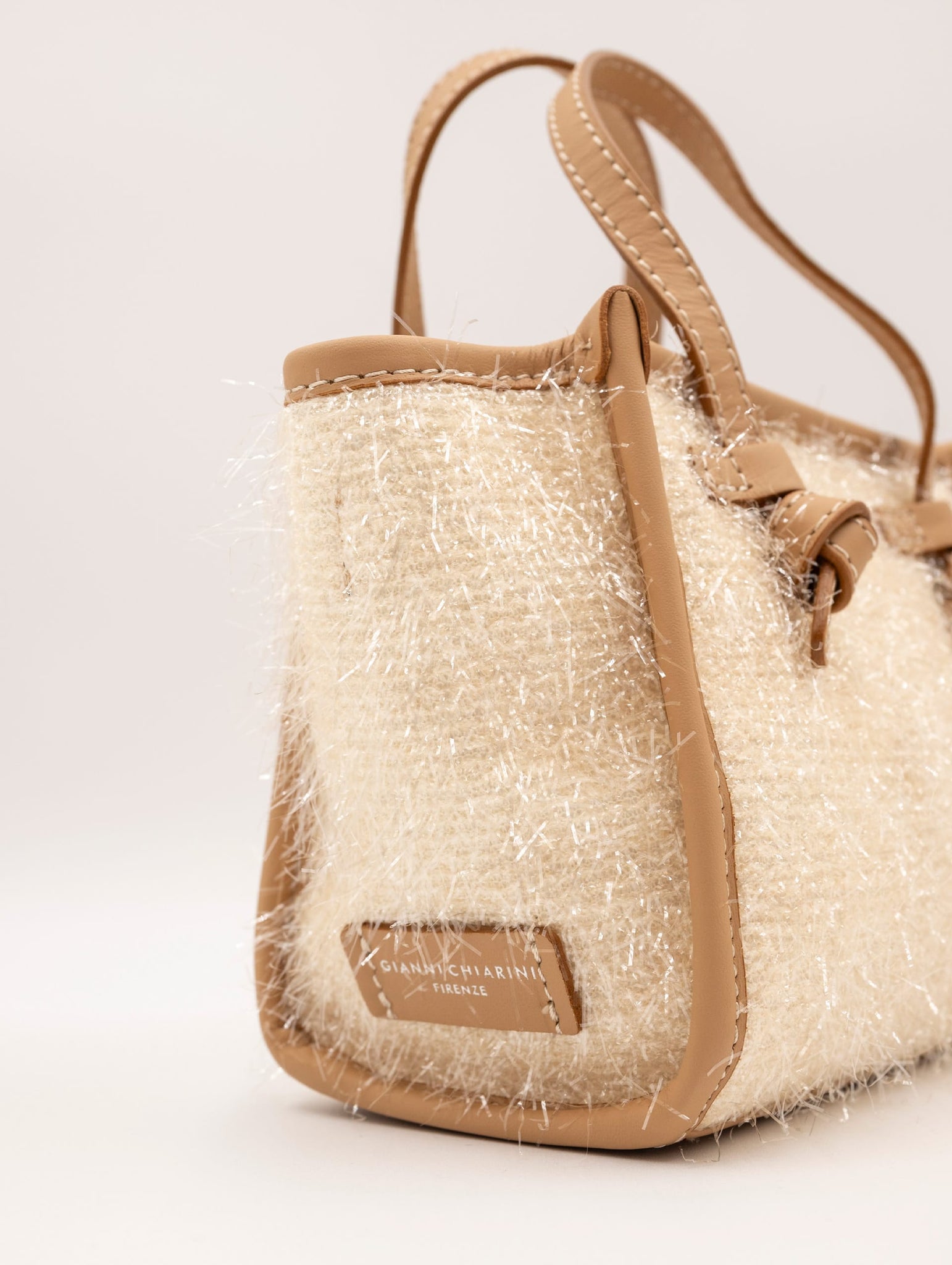 Minibag Miss Marcella Gianni Chiarini in Pelle e Tessuto Naturale