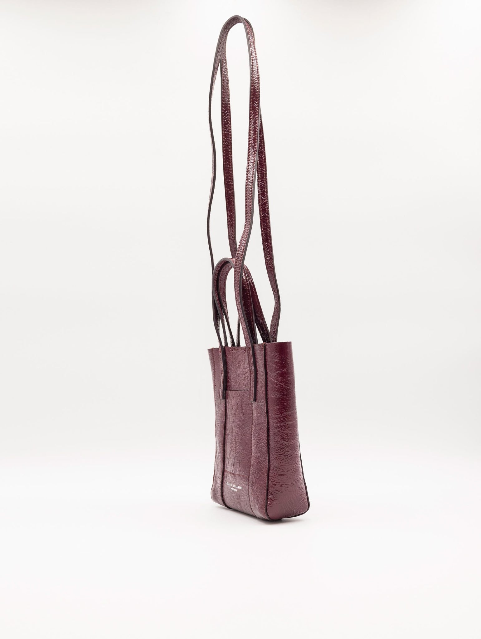 Minibag Superlight Gianni Chiarini in Pelle Martellata Bordeaux