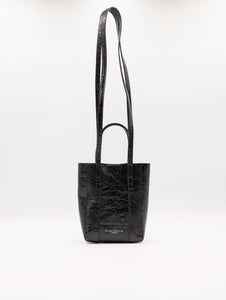 Minibag Superlight Gianni Chiarini in Pelle Martellata Nera