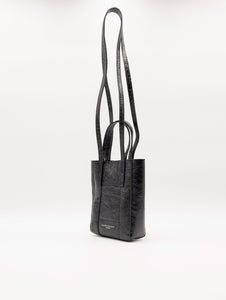 Minibag Superlight Gianni Chiarini in Pelle Martellata Nera