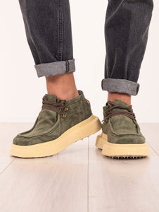 Mocassino Barracuda Allen in Vitello Scamosciato Militare