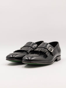 Mocassino Green George in Pelle con Nappa Nero