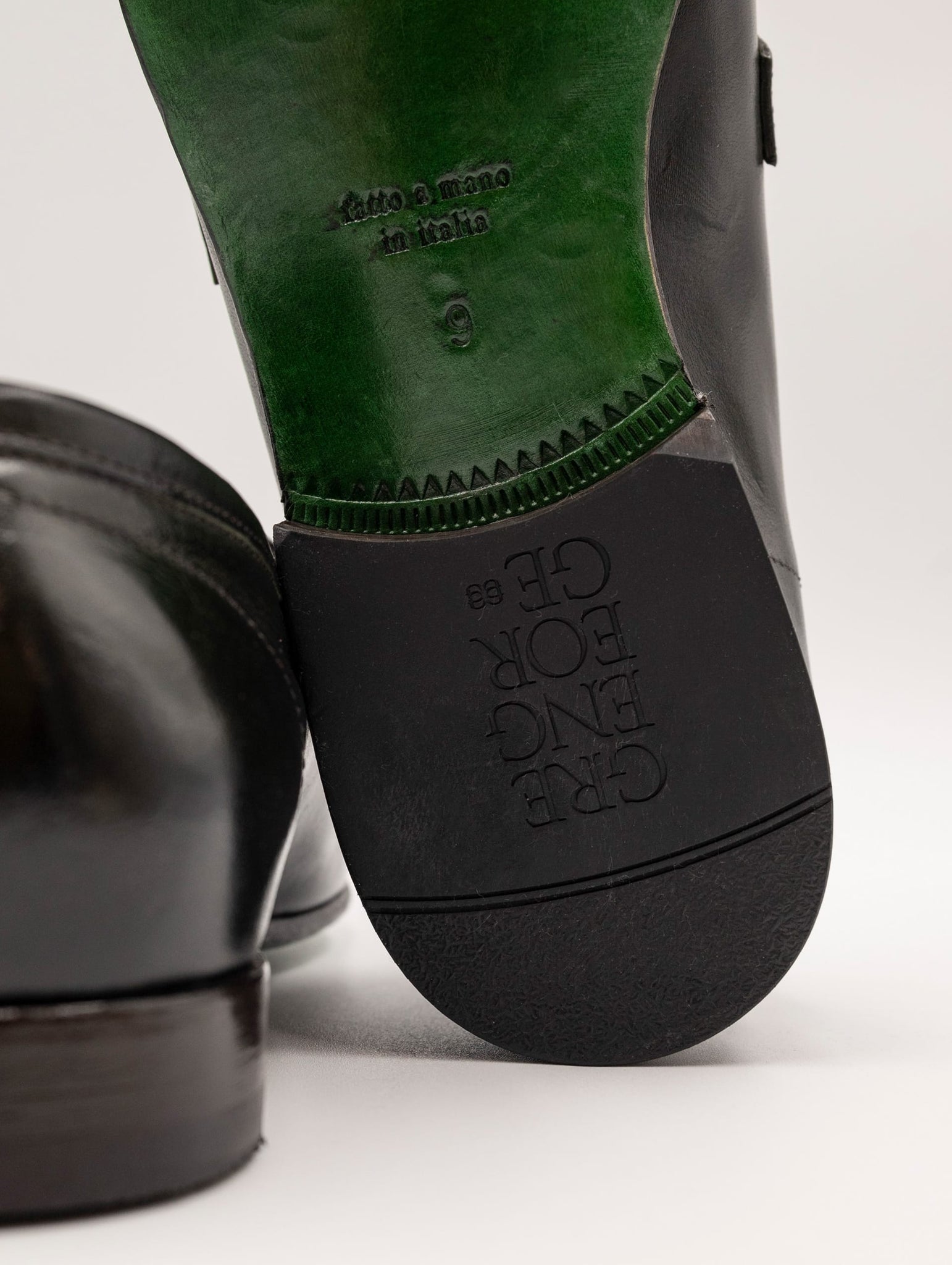 Mocassino Green George in Pelle con Nappa Nero