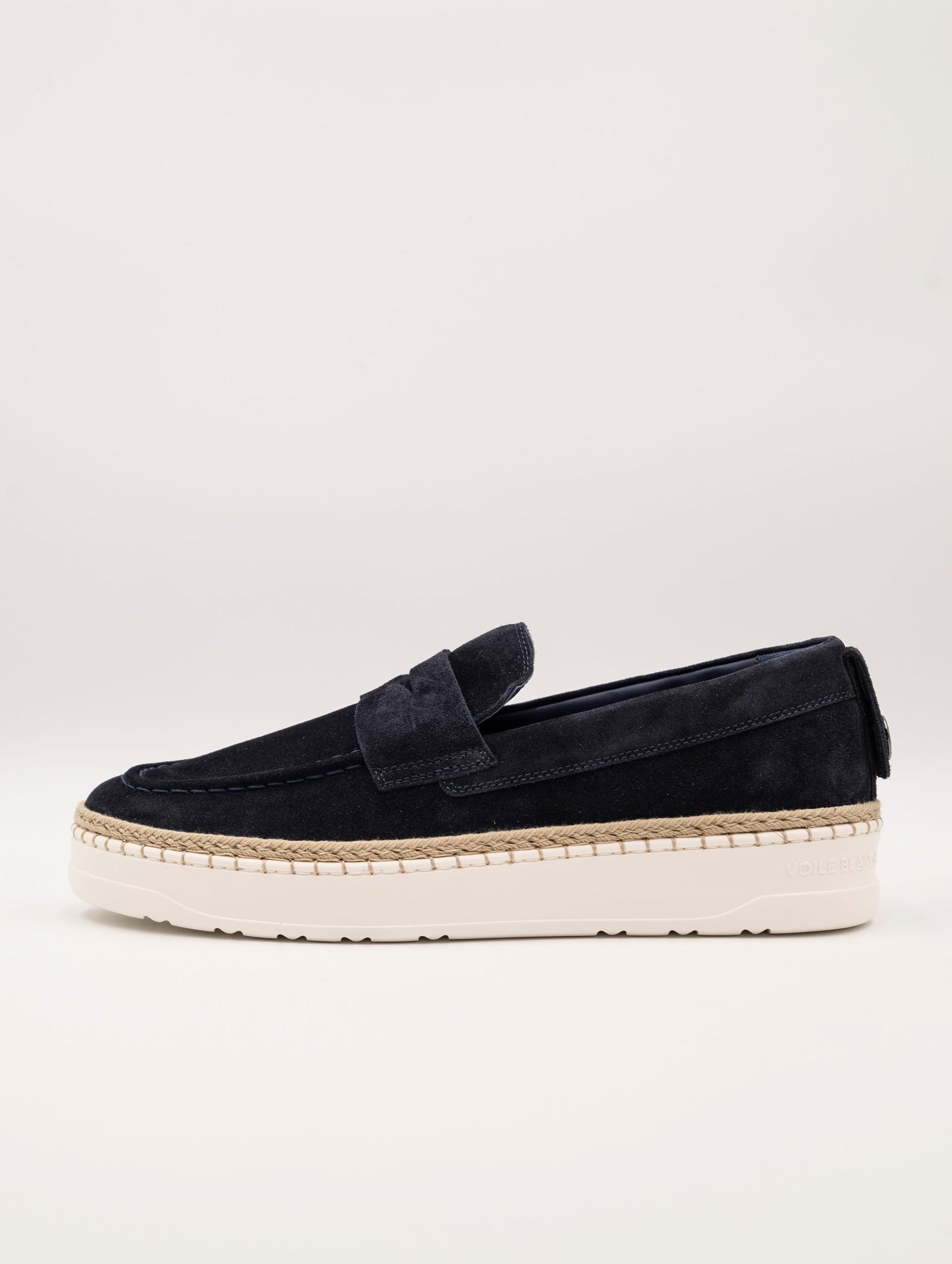 Mocassino Layton Voile Blanche in Suede Navy