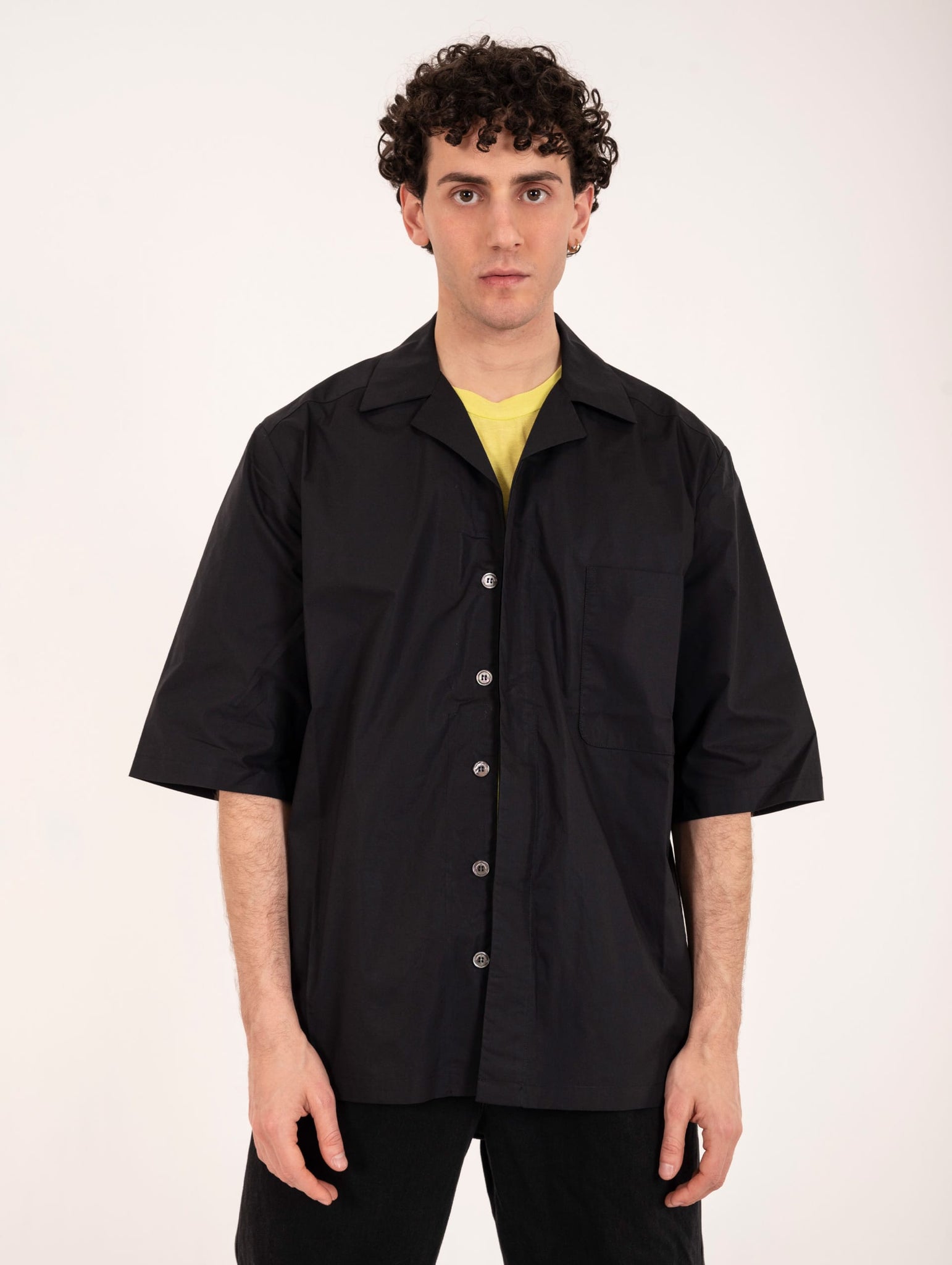 Overshirt M/M Roberto Collina in Cotone Nero