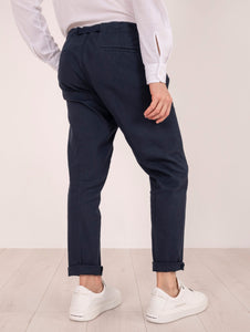 Pantalaccio Entre Amis in Cotone e Lino Blu