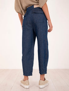 Pantalone Alessia Santi in Cotone e Lino Denim