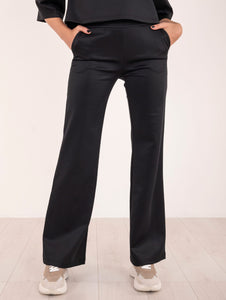 Pantalone Alpha Studio a Palazzo in Neoprene Nero