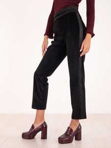 Pantalone Arsenic Kocca Gold in Velour Nero