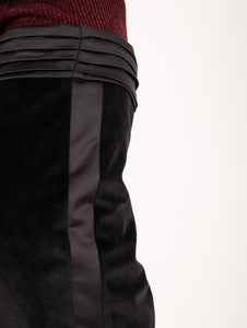 Pantalone Arsenic Kocca Gold in Velour Nero