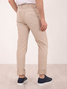 Pantalone Barmas in Cotone Stretch Cachi