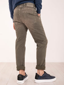 Pantalone Barmas in Cotone Verde Militare