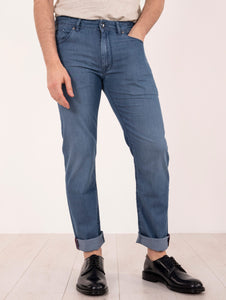 Pantalone Barmas in Lyocell Denim Medio