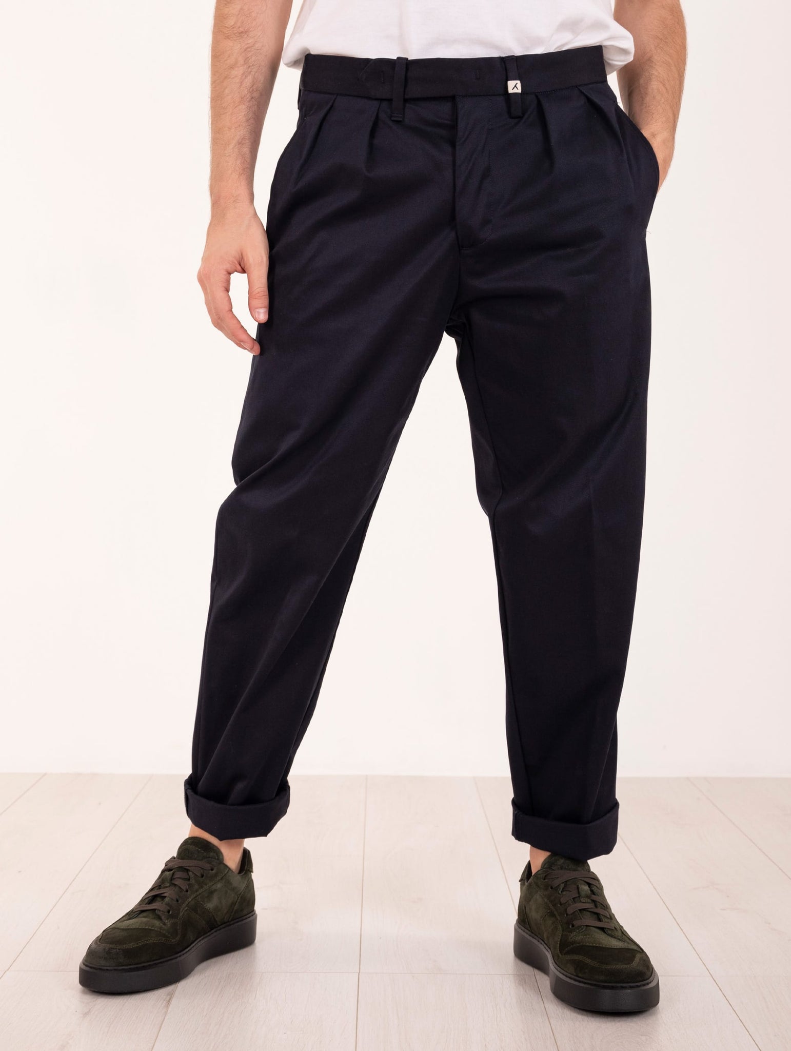 Pantalone Chino Myths in Cotone Blu