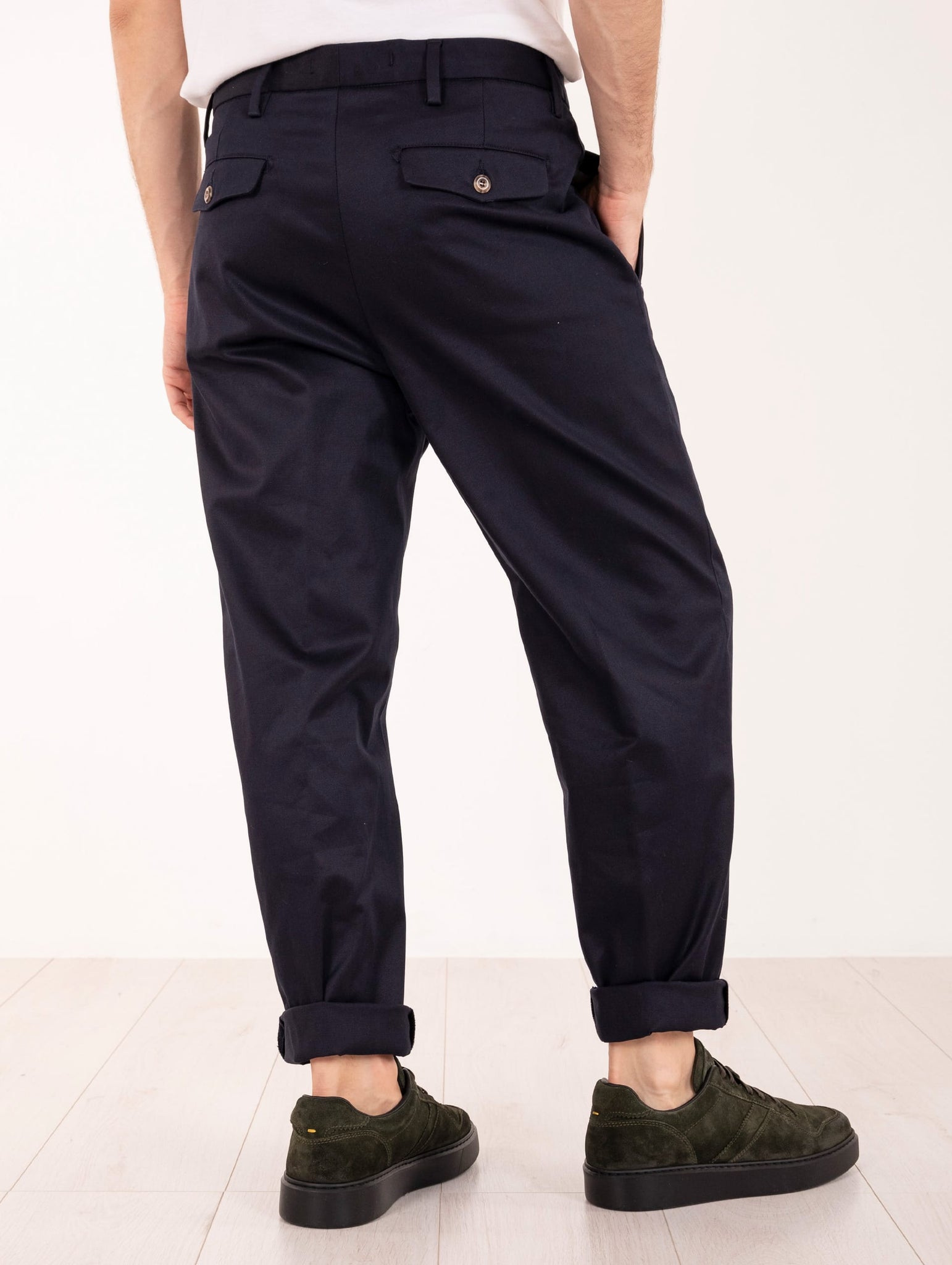 Pantalone Chino Myths in Cotone Blu