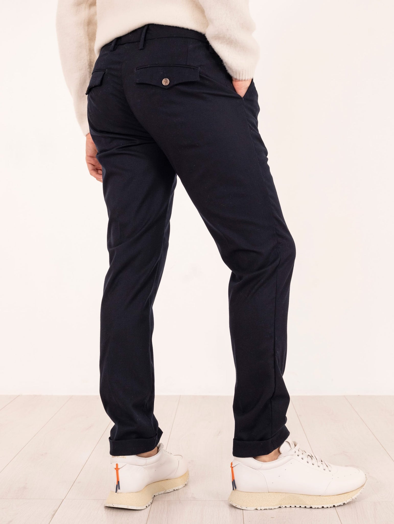 Pantalone Chino Myths in Viscosa Blu