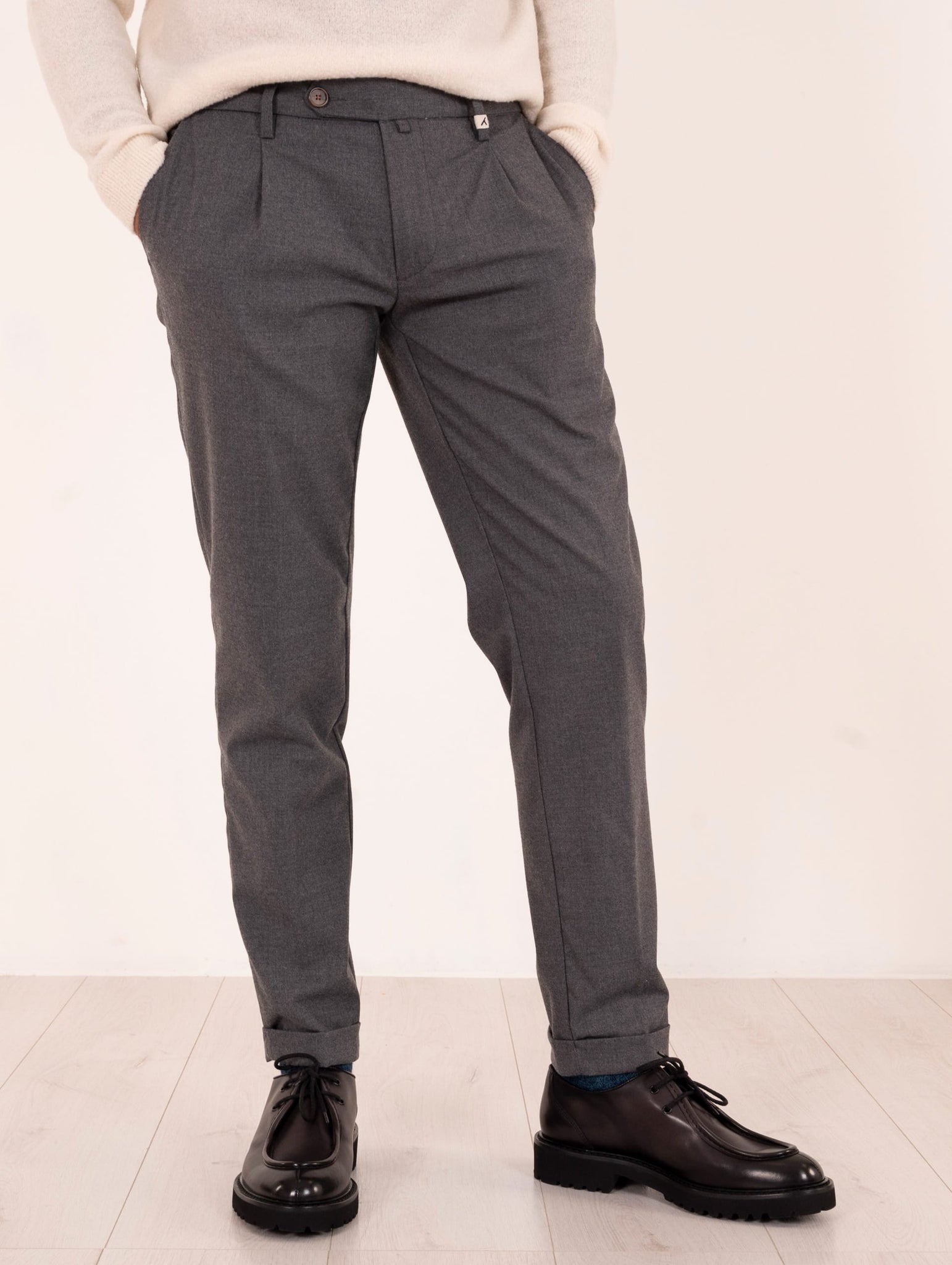 Pantalone Chino Myths in Viscosa Grigio