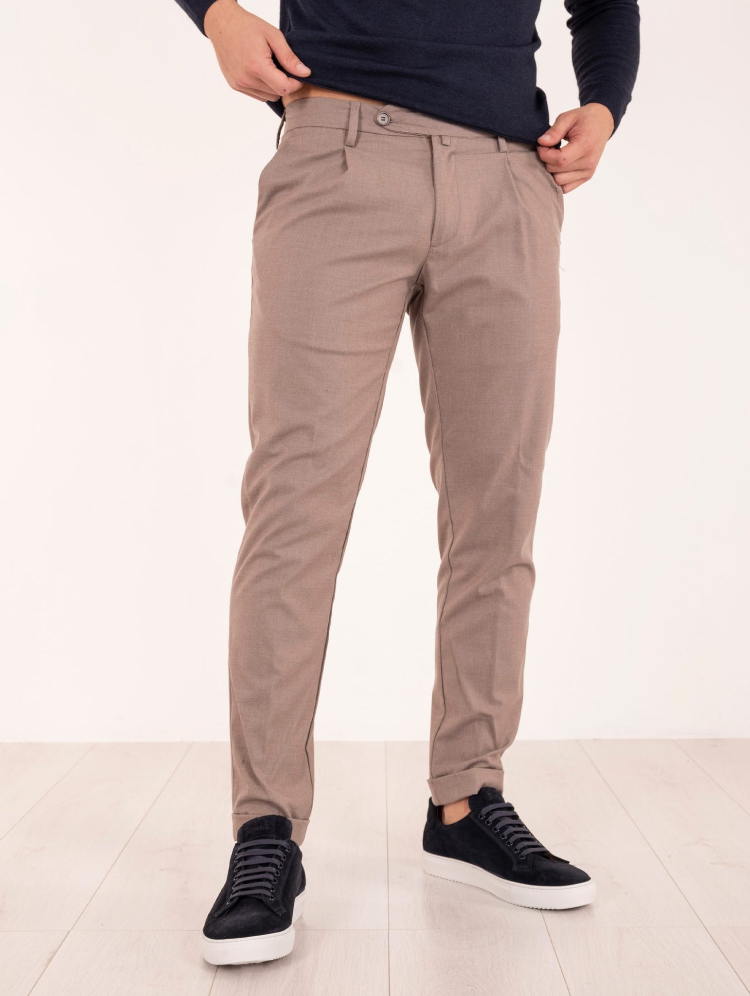 Pantalone Chino Myths in Viscosa Tortora