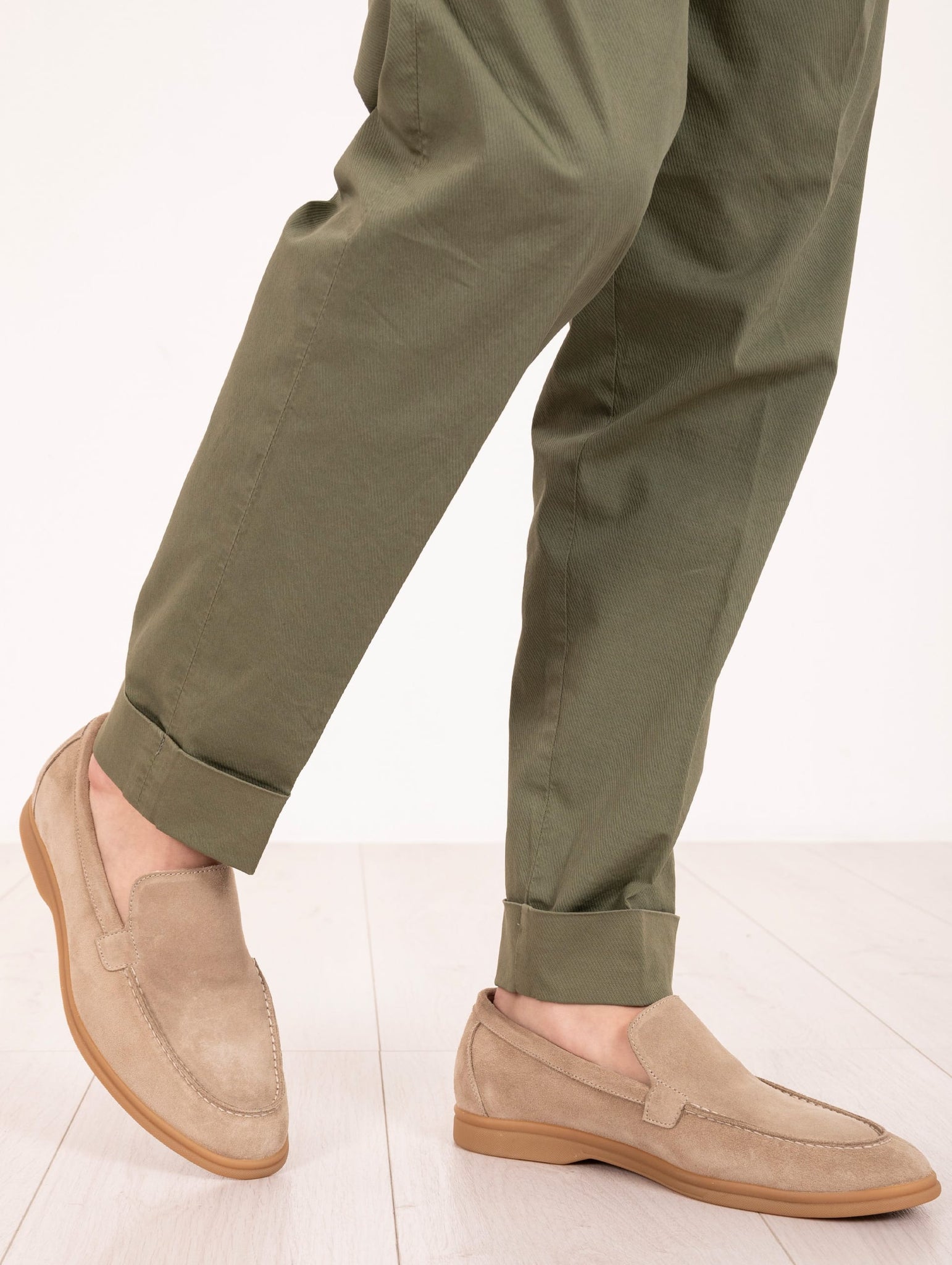 Pantalone Chino Re-Hash Santos in Cotone Salvia