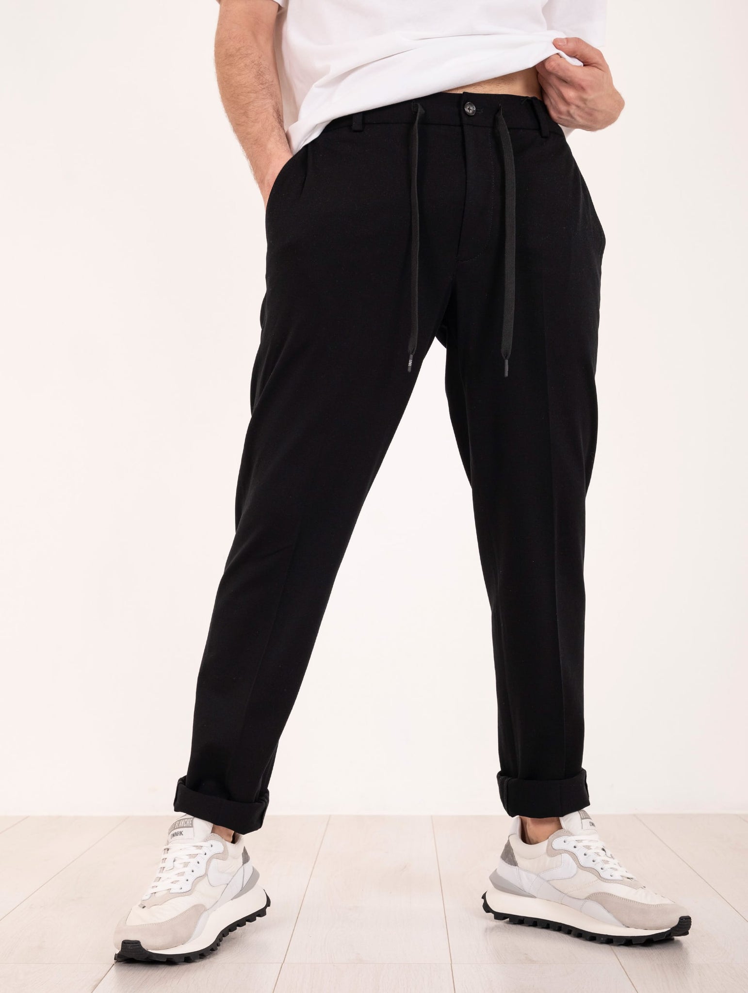 Pantalone Circolo 1901 in Cotone Piquet Nero