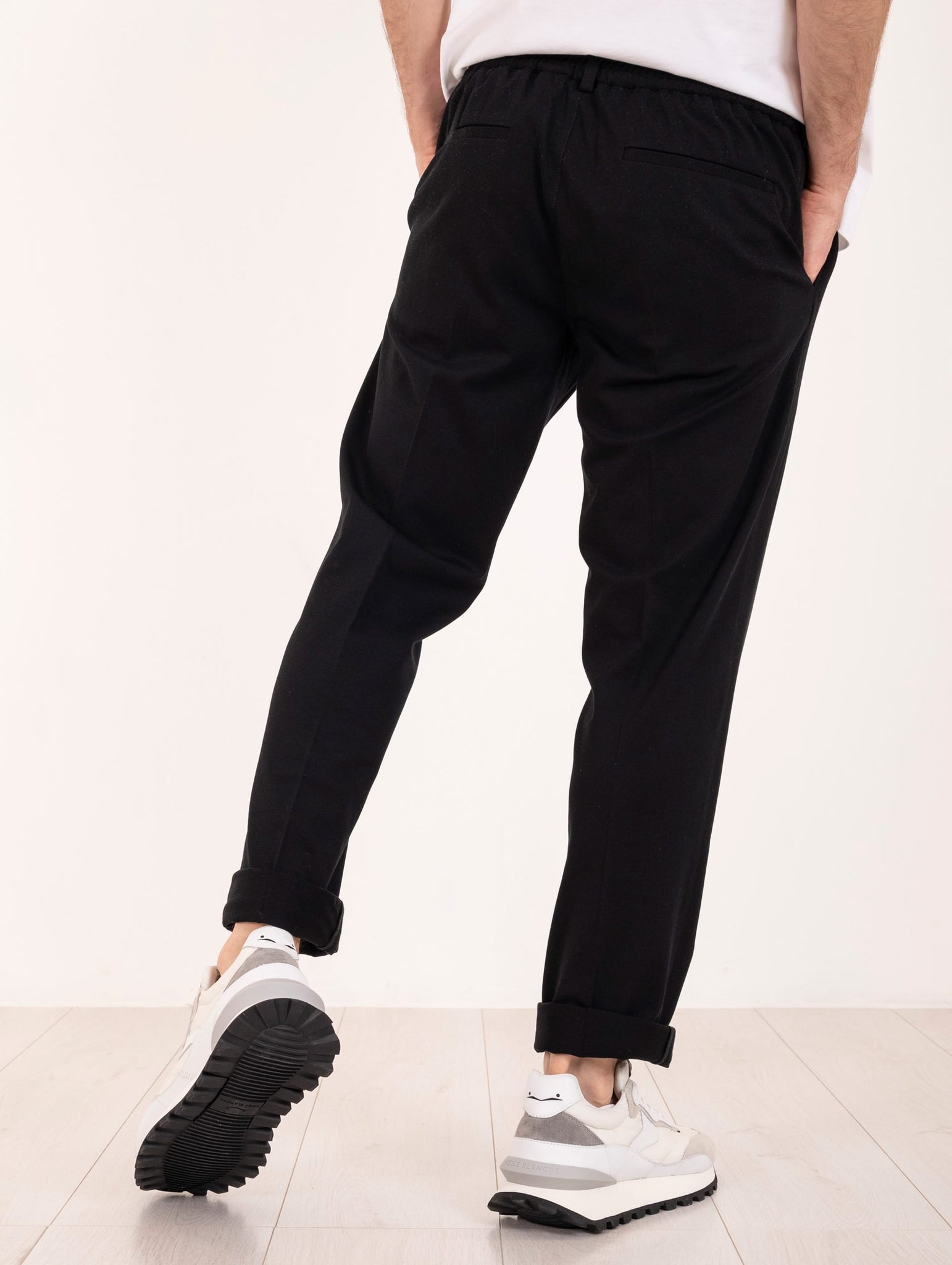 Pantalone Circolo 1901 in Cotone Piquet Nero