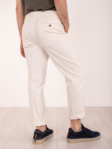 Pantalone Devore Flexowaist in Supima Raso e Seta Latte