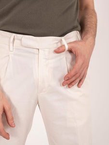 Pantalone Devore Flexowaist in Supima Raso e Seta Latte