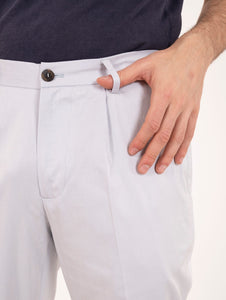 Pantalone Devore in Solaro Super Light 120 Cielo