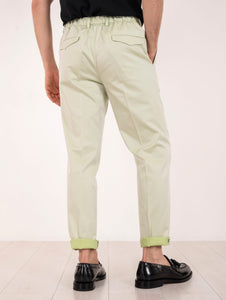 Pantalone Devore in Solaro Super Light 120 Verde Mela