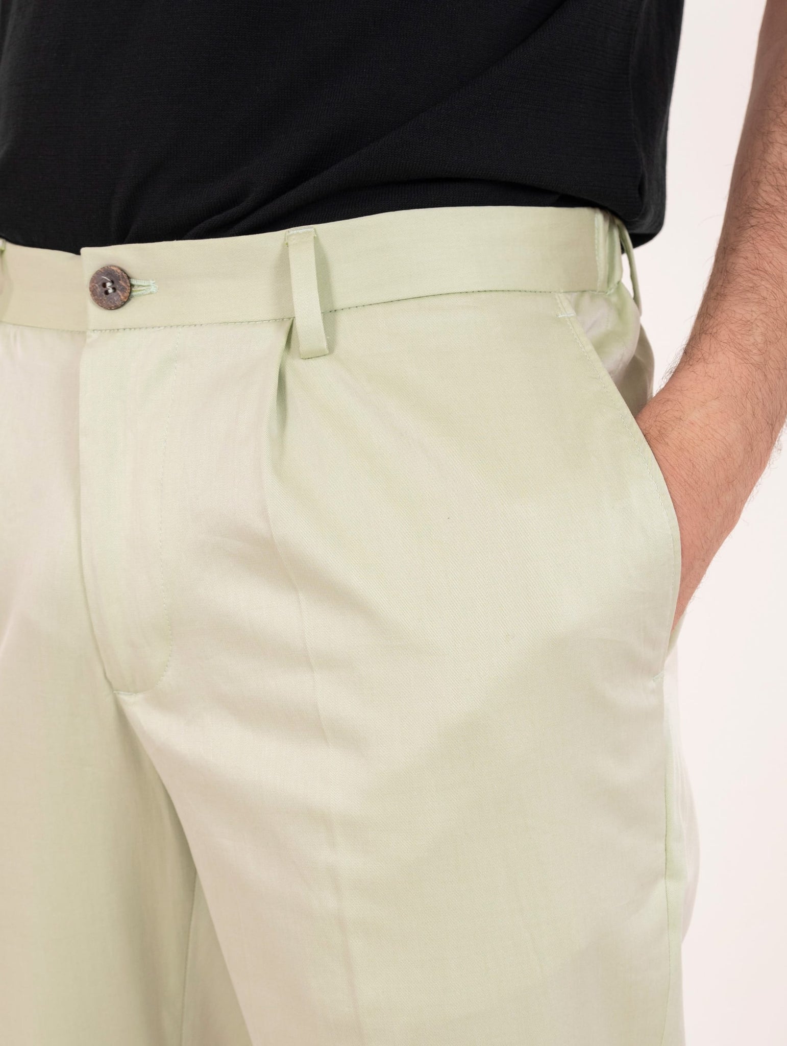 Pantalone Devore in Solaro Super Light 120 Verde Mela