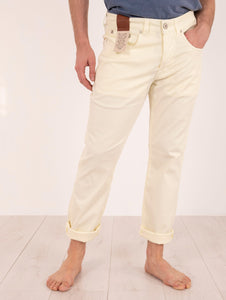 Pantalone Devore in Supima Cotton Cannetè Limone