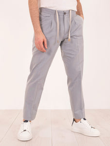 Pantalone Devore Jogging in Solaro Super Light 120 Ceruleo