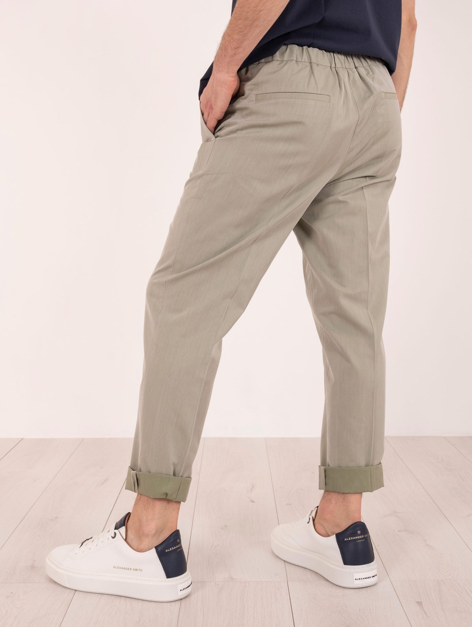 Pantalone Devore Jogging in Solaro Super Light 120 Verde