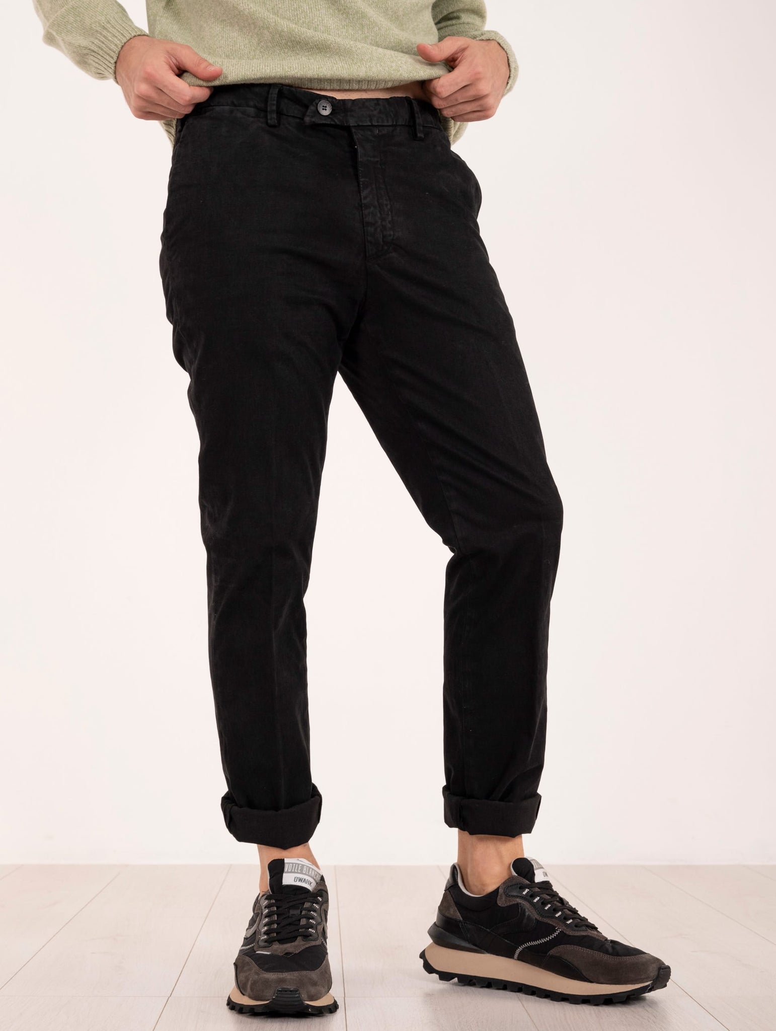 Pantalone Devore Well Fit in Cotone Nero