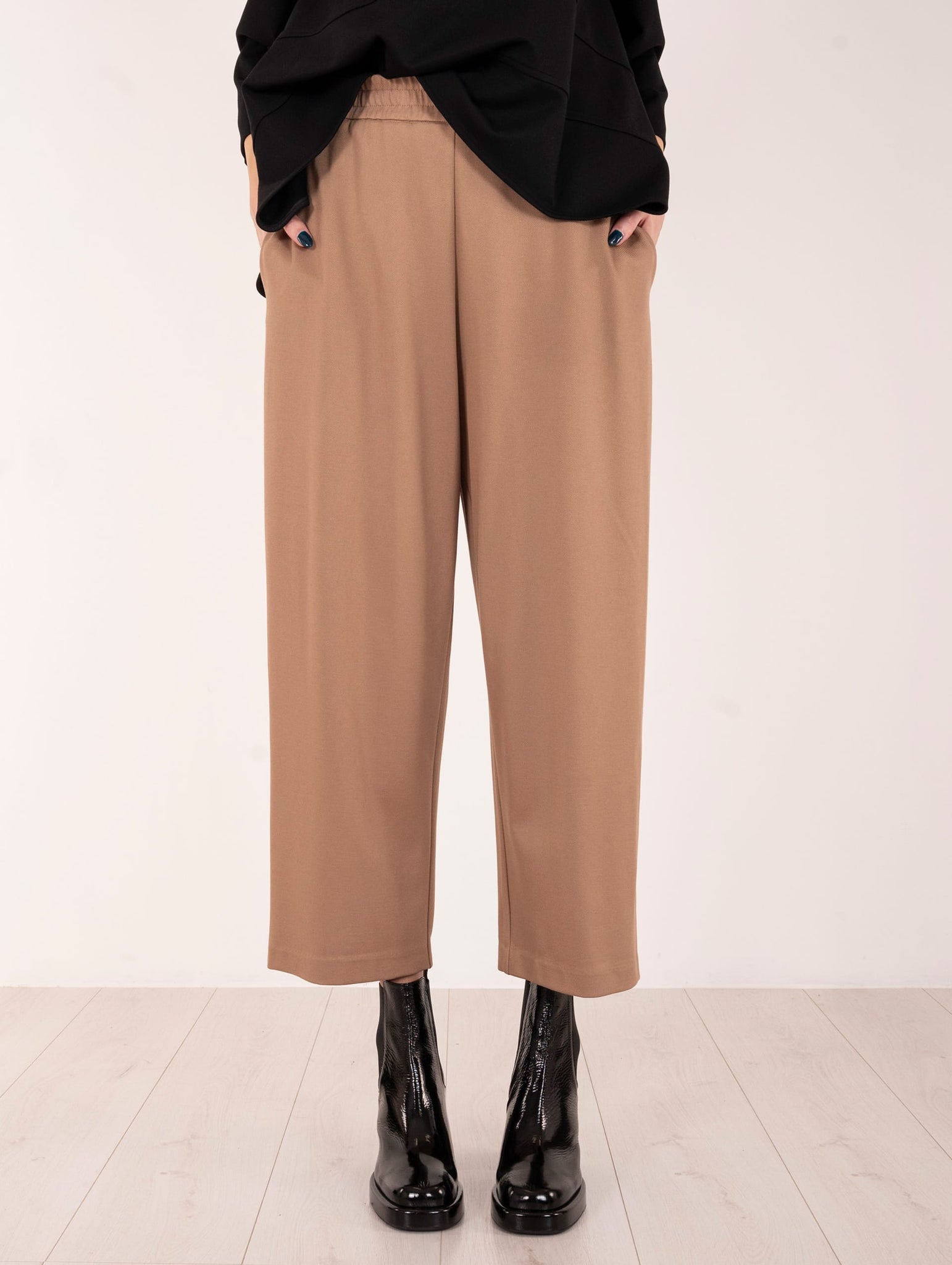 Pantalone Dritto Meimeij Punto Milano con Elastico Biscotto