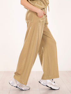 Pantalone Glittery Alysi in Cotone Oro