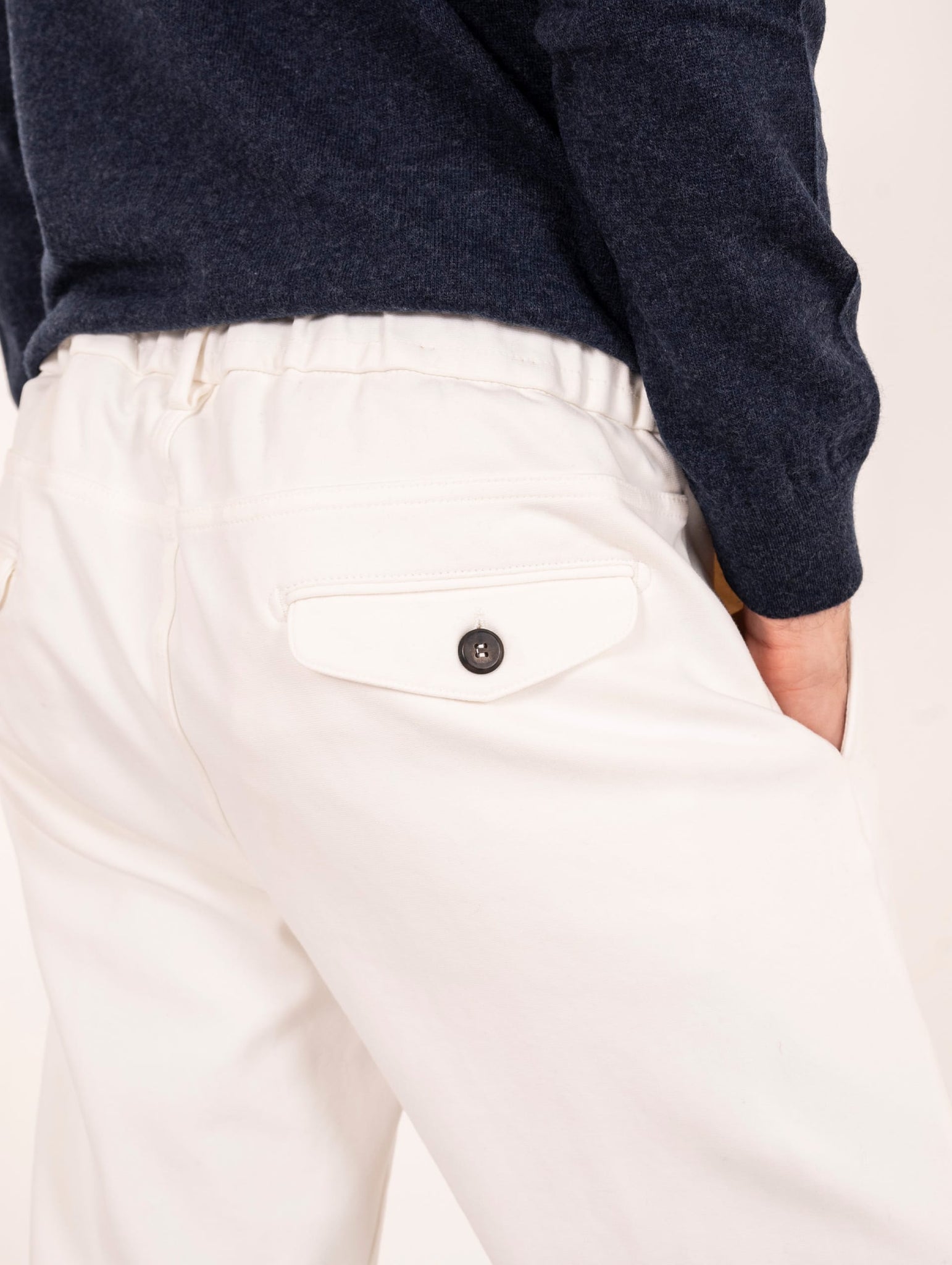 Pantalone Jogger Eleventy Milano in Cotone Bianco