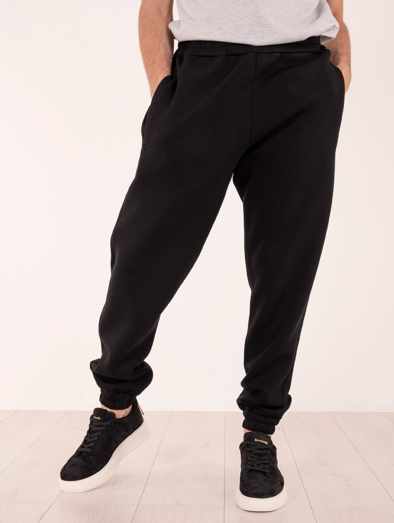 Pantalone Lardini Easy Wear in Viscosa in Nero