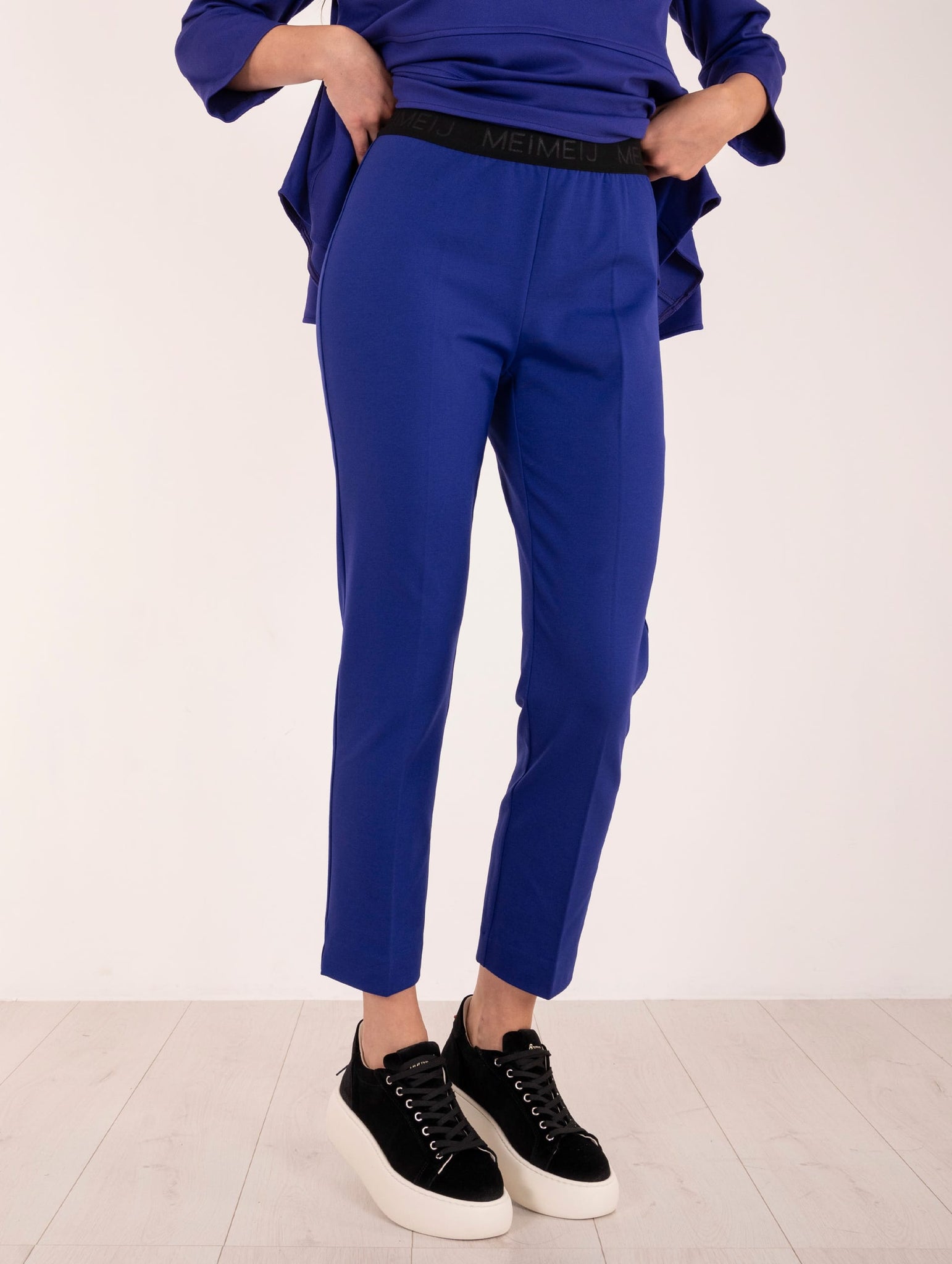 Pantalone Meimeij Punto Milano con Elastico Ametista