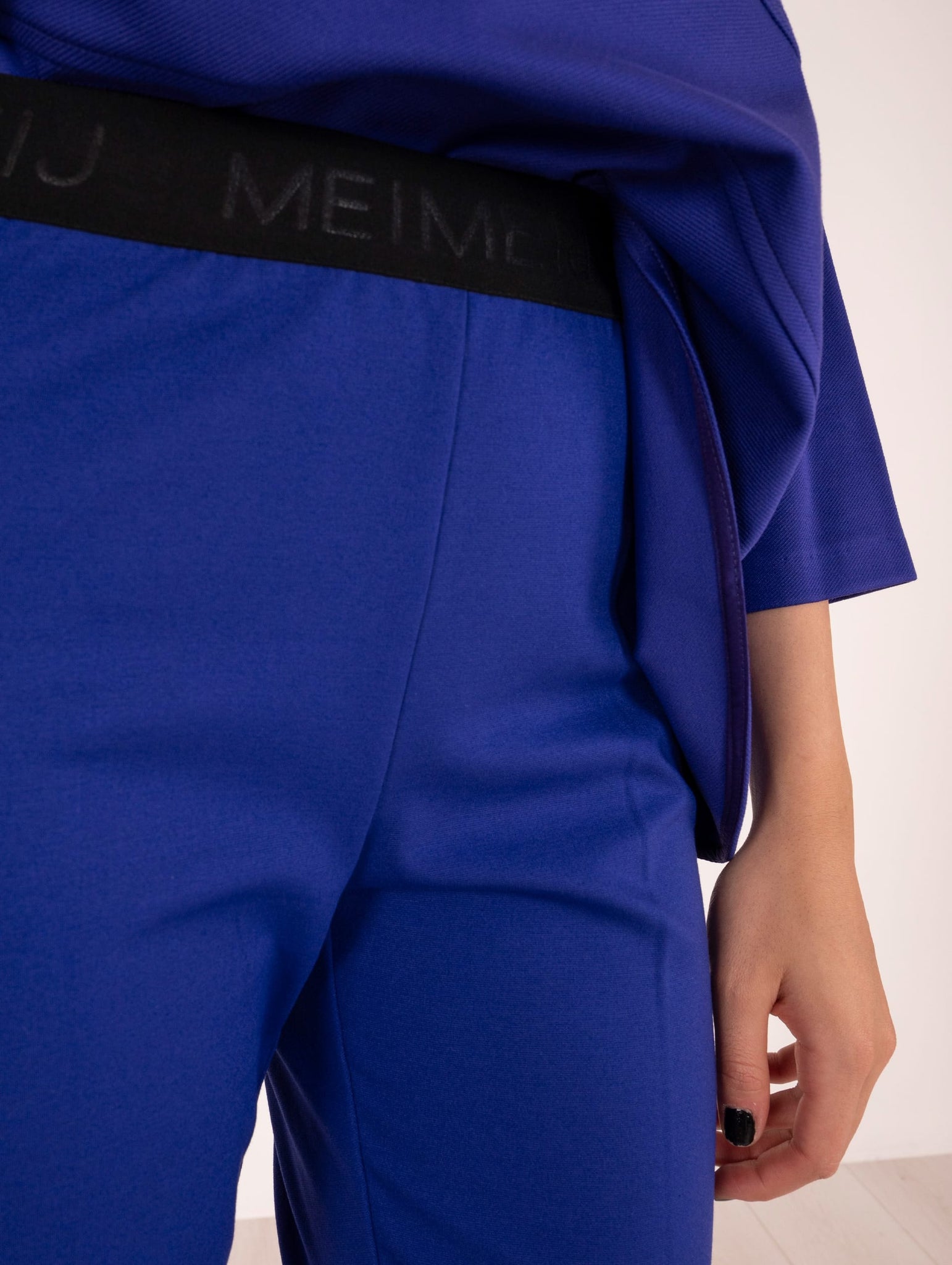 Pantalone Meimeij Punto Milano con Elastico Ametista